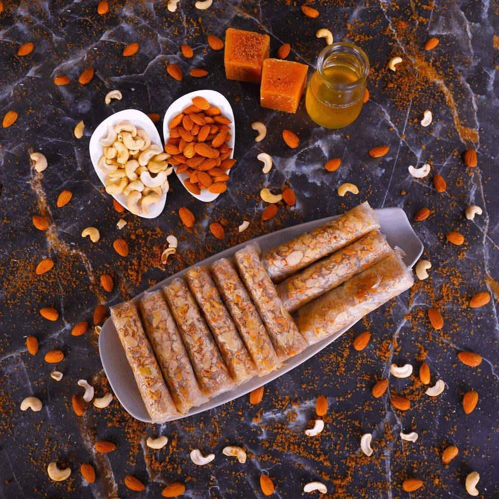 Putharekulu - Dates - Kaju Badam Pista